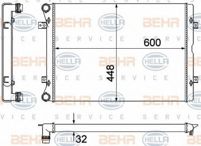 HELLA 8mk376901101 -  Радиатор, охлаждение двигателя