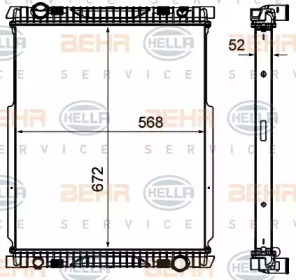 HELLA 8mk376906261 -  Радиатор, охлаждение двигателя