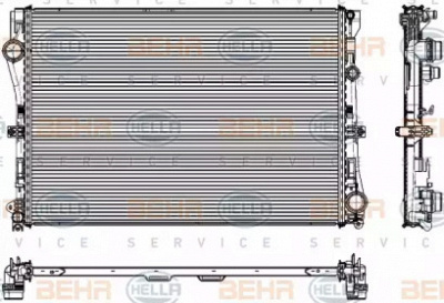 HELLA 8mk376908091 -  Радиатор, охлаждение двигателя