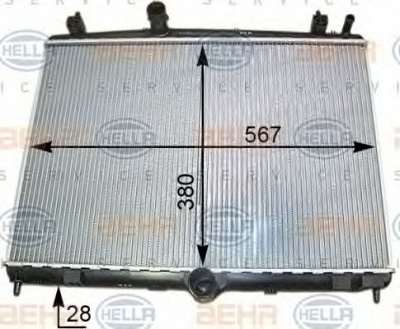 HELLA 8mk376910204 -  Радиатор, охлаждение двигателя