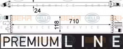 HELLA 8mk376912101 -  Радиатор, охлаждение двигателя