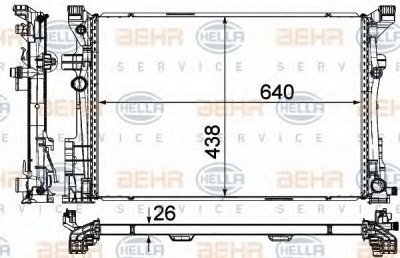 HELLA 8mk376924021 -  Радиатор, охлаждение двигателя