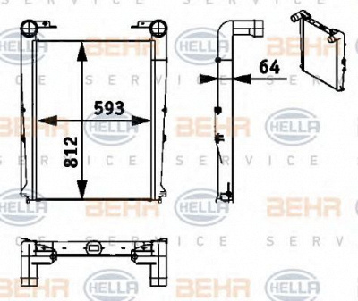 HELLA 8ml376722011 -  Интеркулер