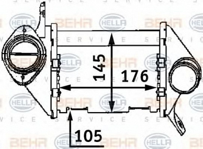 HELLA 8ml376723331 -  Интеркулер