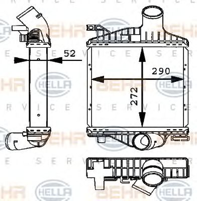 HELLA 8ml376723701 -  Интеркулер