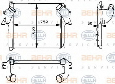HELLA 8ml376723721 -  Интеркулер