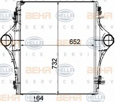 HELLA 8ml376723751 -  Интеркулер
