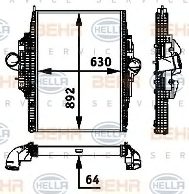 HELLA 8ml376724281 -  Интеркулер