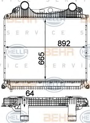 HELLA 8ml376724381 -  Интеркулер