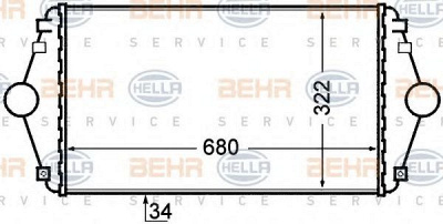 HELLA 8ml376727641 -  Интеркулер