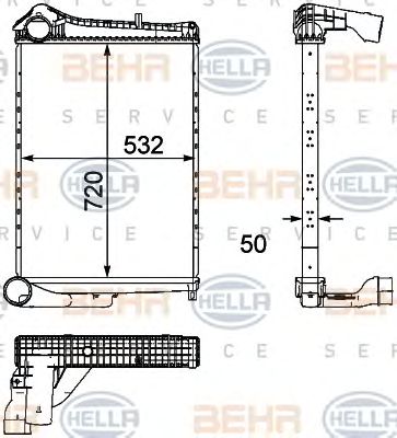 HELLA 8ml376746381 -  Интеркулер