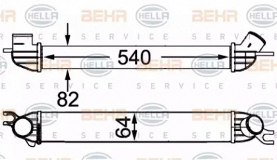 HELLA 8ml376746454 -  Интеркулер