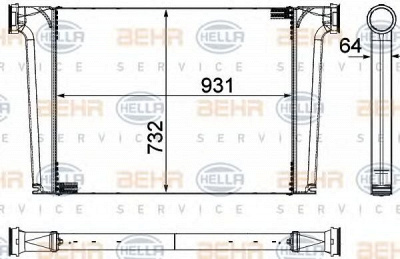 HELLA 8ml376755461 -  Интеркулер