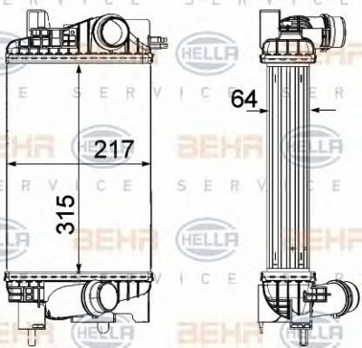 HELLA 8ml376756421 -  Интеркулер