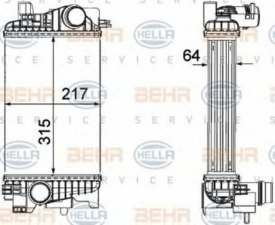 HELLA 8ml376756431 -  Интеркулер