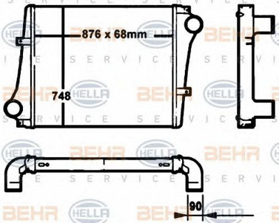 HELLA 8ml376760451 - Интеркулер
