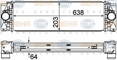 HELLA 8ml376777404 -  Интеркулер