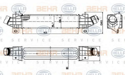 HELLA 8ml376899091 -  Интеркулер