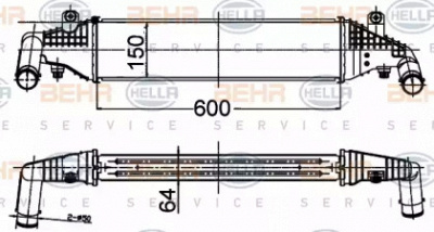 HELLA 8ml376988284 -  Интеркулер
