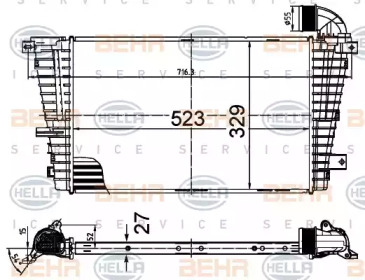 HELLA 8ml376988394 -  Интеркулер