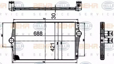 HELLA 8ml376988534 -  Интеркулер