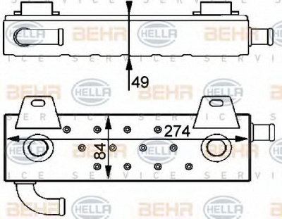 HELLA 8mo376725071 -  масляный радиатор, двигательное масло