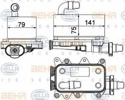 HELLA 8mo376725211 -  Масляный радиатор, автоматическая коробка передач