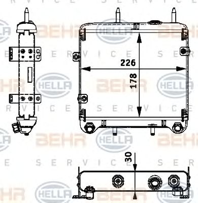 HELLA 8mo376725291 -  масляный радиатор, двигательное масло