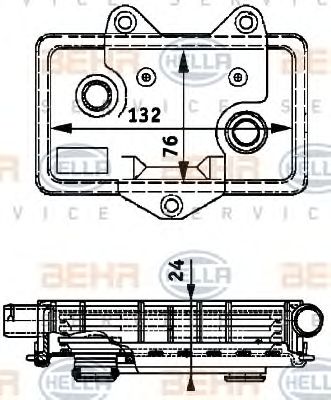 HELLA 8mo376726051 -  масляный радиатор, двигательное масло