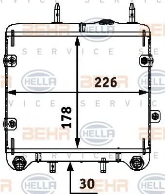 HELLA 8mo376726071 -  масляный радиатор, двигательное масло