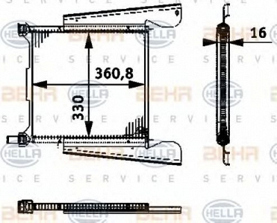 HELLA 8mo376726411 -  масляный радиатор, двигательное масло