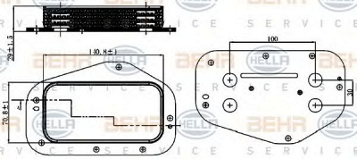 HELLA 8mo376729201 -  масляный радиатор, двигательное масло