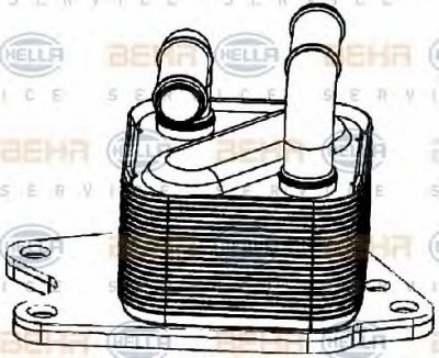 HELLA 8mo376729251 -  Масляный радиатор, автоматическая коробка передач