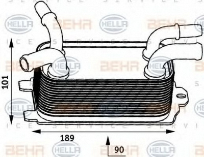 HELLA 8mo376729611 -  масляный радиатор, двигательное масло