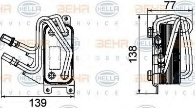 HELLA 8mo376747101 -  масляный радиатор, двигательное масло