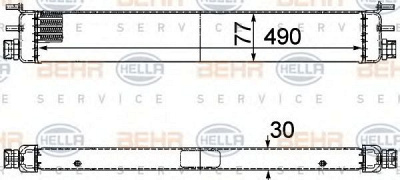 HELLA 8mo376747111 -  масляный радиатор, двигательное масло