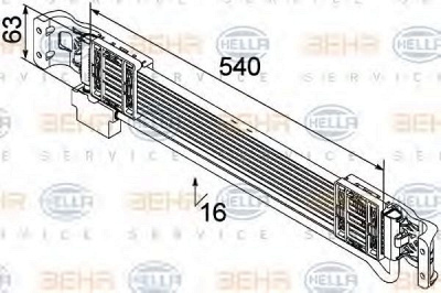 HELLA 8mo376747131 -  масляный радиатор, двигательное масло
