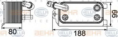 HELLA 8mo376747161 -  Масляный радиатор, автоматическая коробка передач