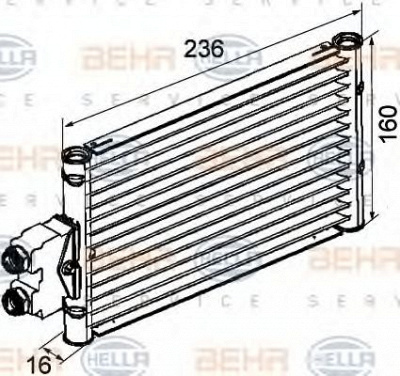 HELLA 8mo376747201 -  Масляный радиатор, автоматическая коробка передач