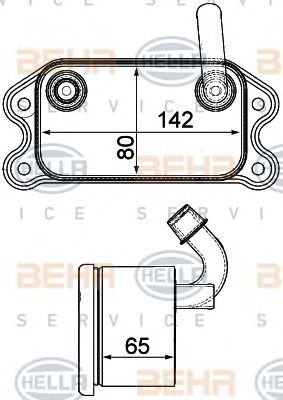 HELLA 8mo376751791 -  масляный радиатор, двигательное масло