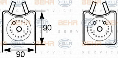 HELLA 8mo376778001 -  масляный радиатор, двигательное масло