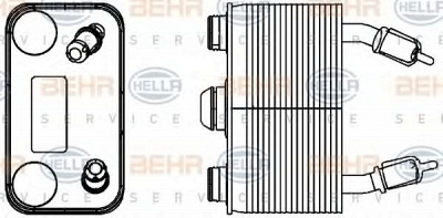 HELLA 8mo376778191 -  Масляный радиатор, автоматическая коробка передач
