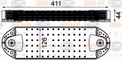 HELLA 8mo376906421 -  масляный радиатор, двигательное масло