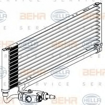 HELLA 8mo376999561 -  Масляный радиатор, автоматическая коробка передач