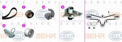 HELLA 8mp376816841 -  Водяной насос + комплект зубчатого ремня