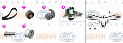 HELLA 8mp376816851 -  Водяной насос + комплект зубчатого ремня