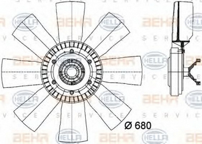 HELLA 8mv376727101 -  Вентилятор, охлаждение двигателя