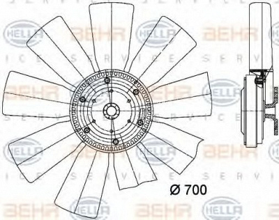 HELLA 8mv376727191 -  Вентилятор, охлаждение двигателя