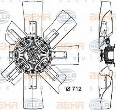 HELLA 8mv376727371 -  Вентилятор, охлаждение двигателя