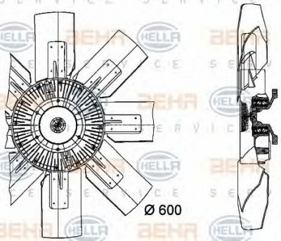 HELLA 8mv376728011 -  Вентилятор, охлаждение двигателя